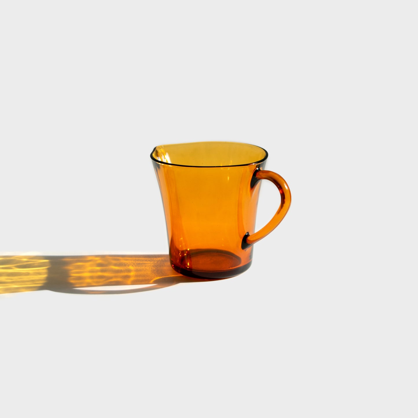 Amber Glass Creamer Pitcher