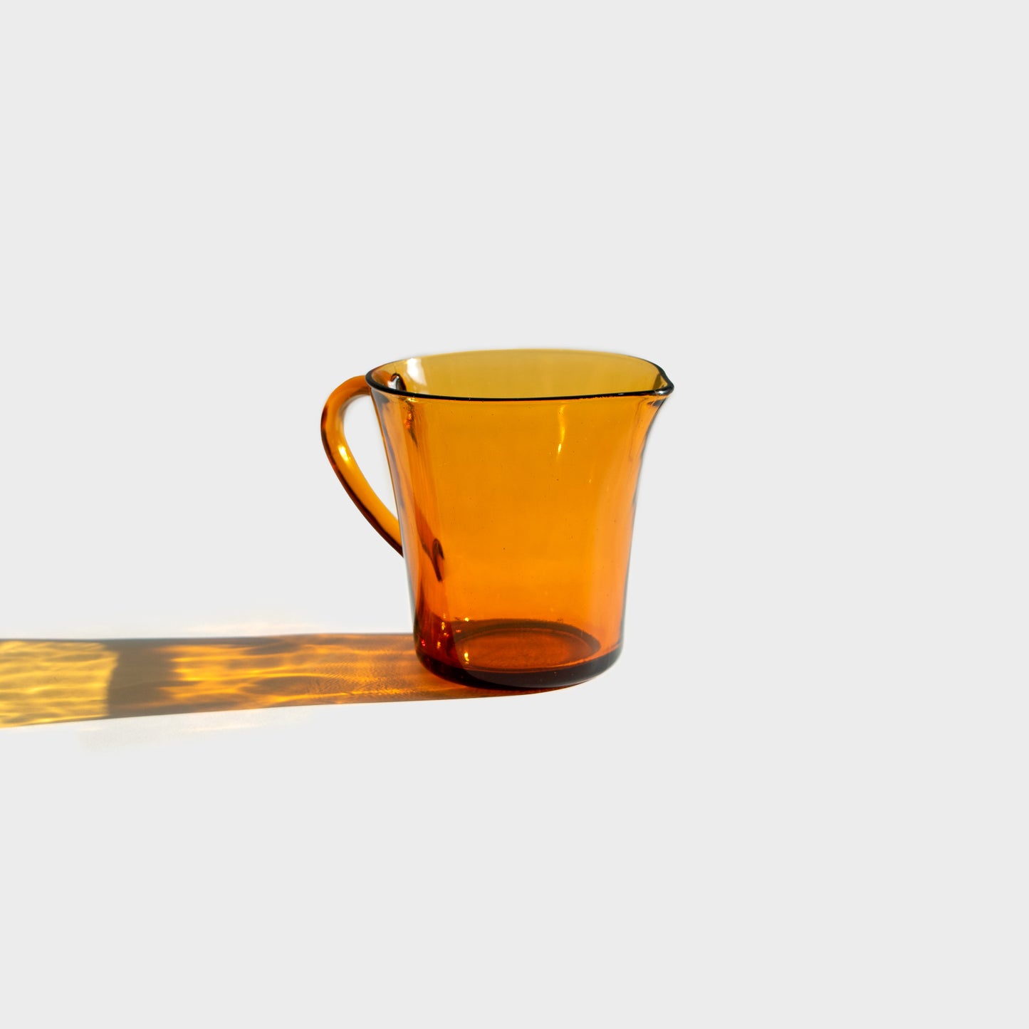 Amber Glass Creamer Pitcher