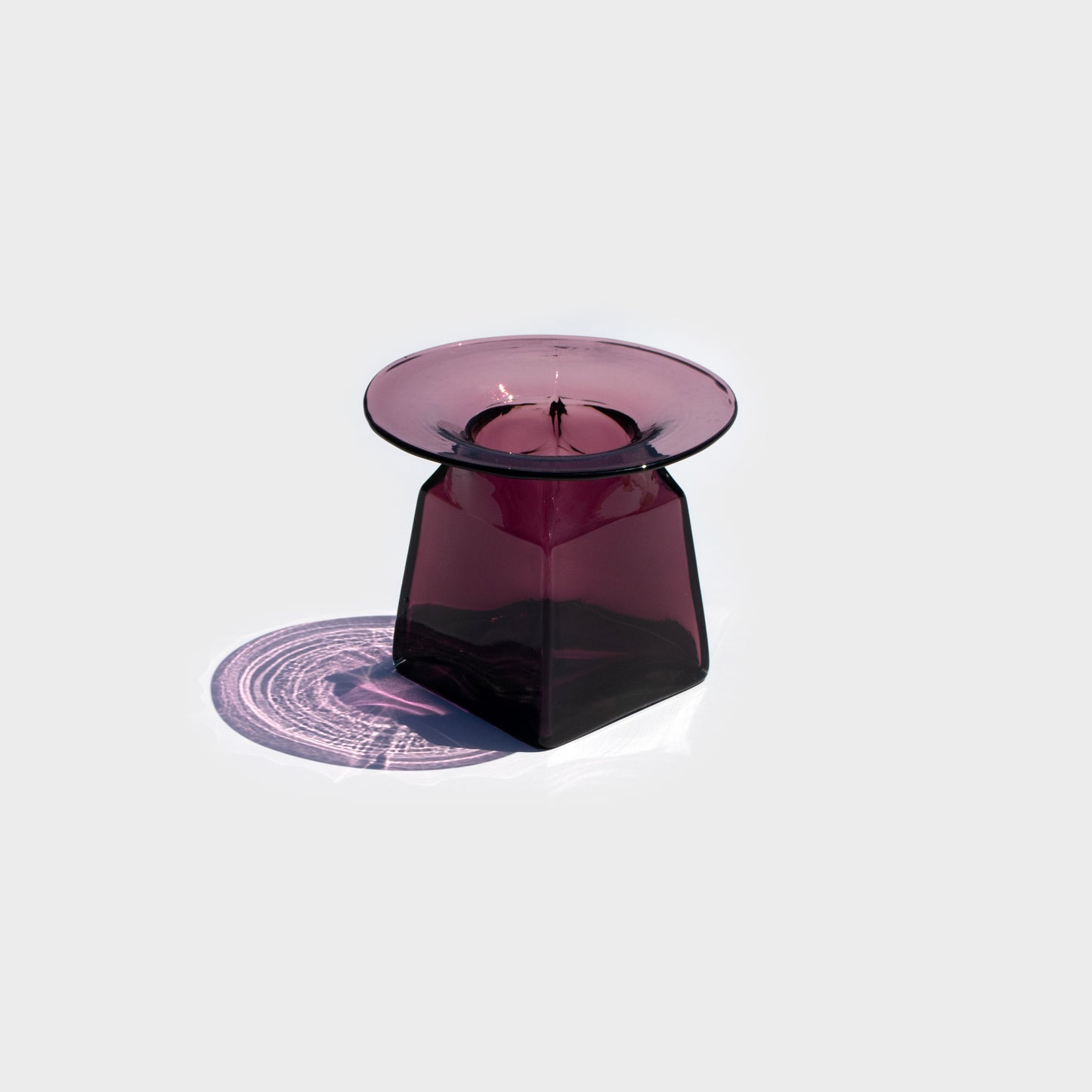 Geometric Amethyst Glass Vase