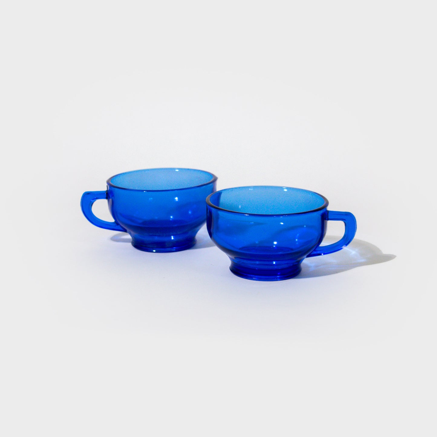 Cobalt Blue Glass Teacups