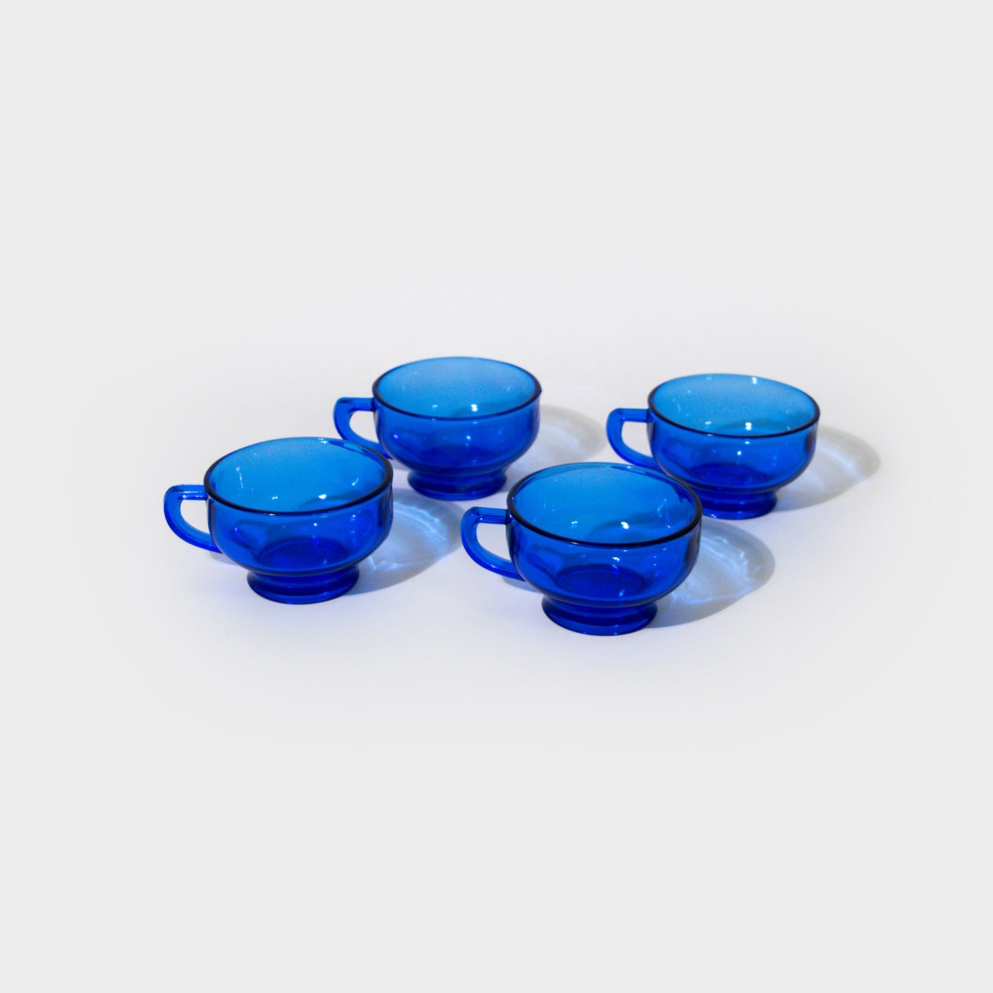 Cobalt Blue Glass Teacups