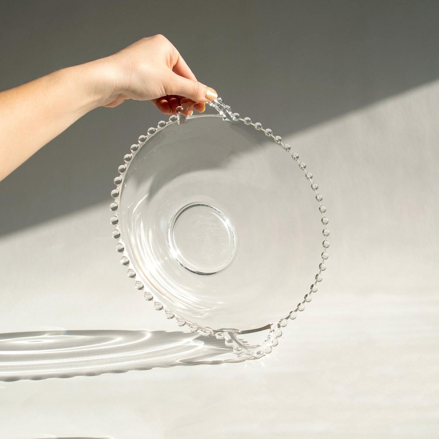 Candlewick Glass Handled Bowl