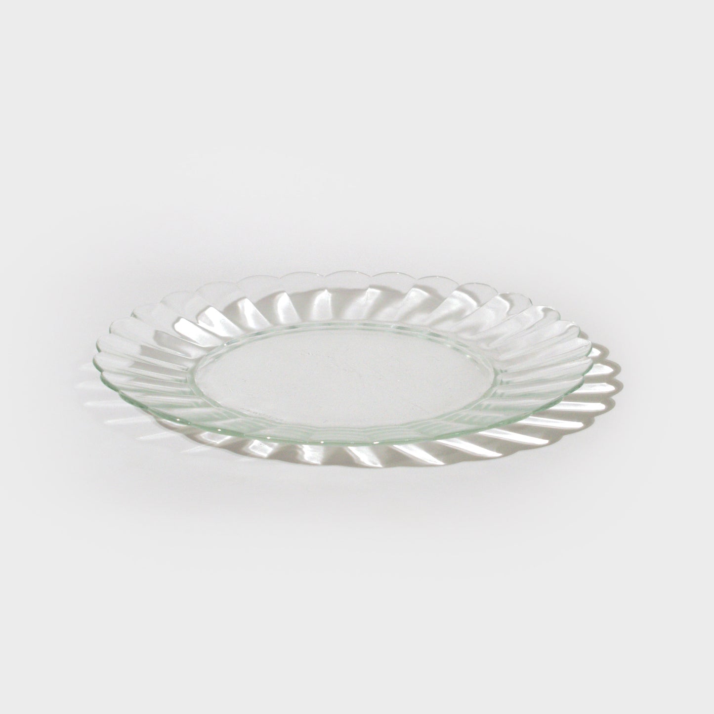 Clear Fluted Edge Plate
