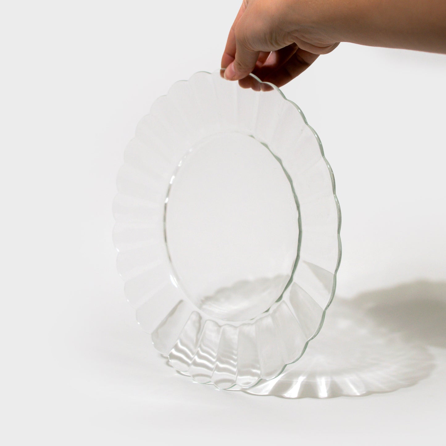 Clear Fluted Edge Plate