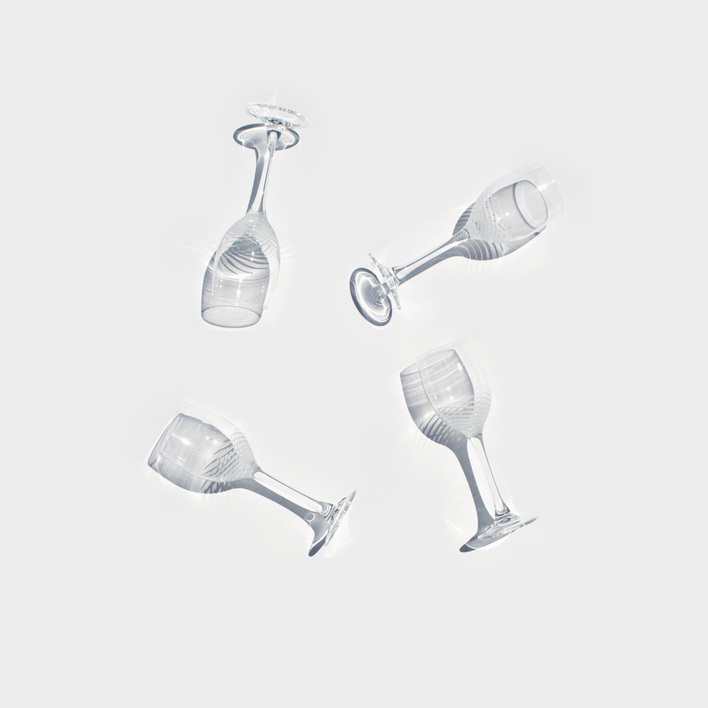 Spiral Etched Cordial Glasses