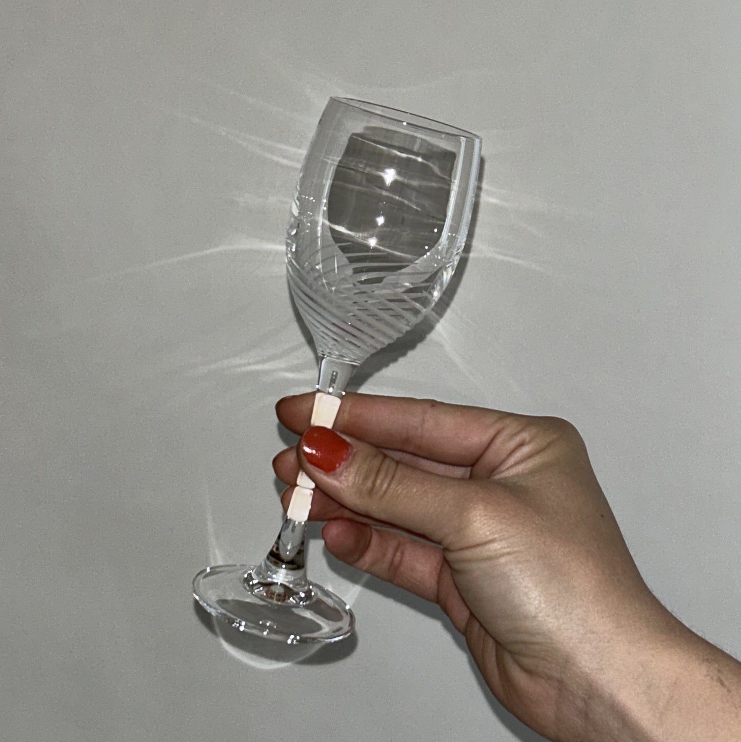 Spiral Etched Cordial Glasses
