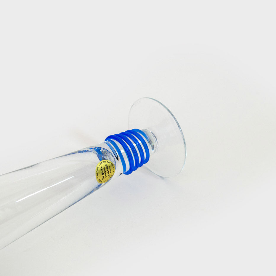 Crystal Pilsner Glasses with Swirl Detail