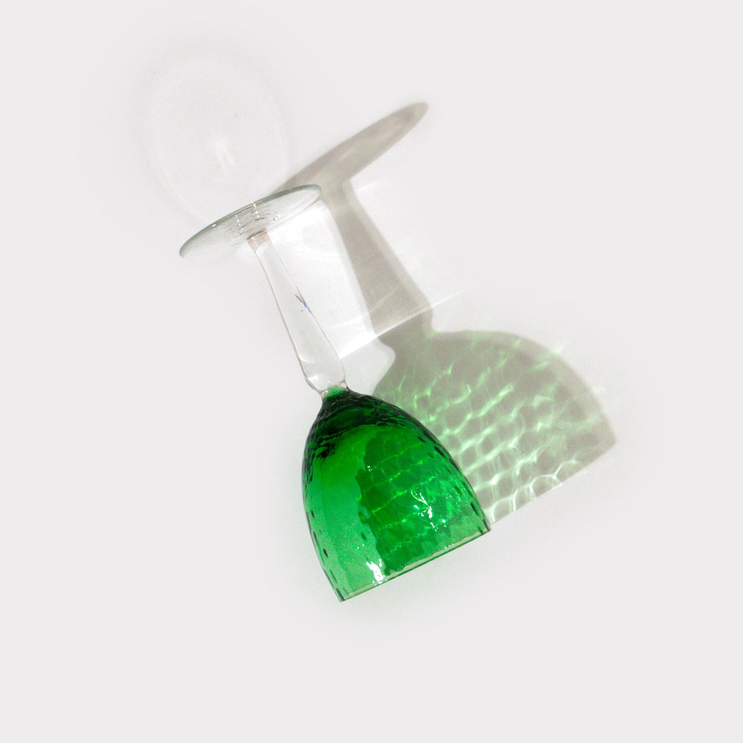 Green Optic Cordial Glass