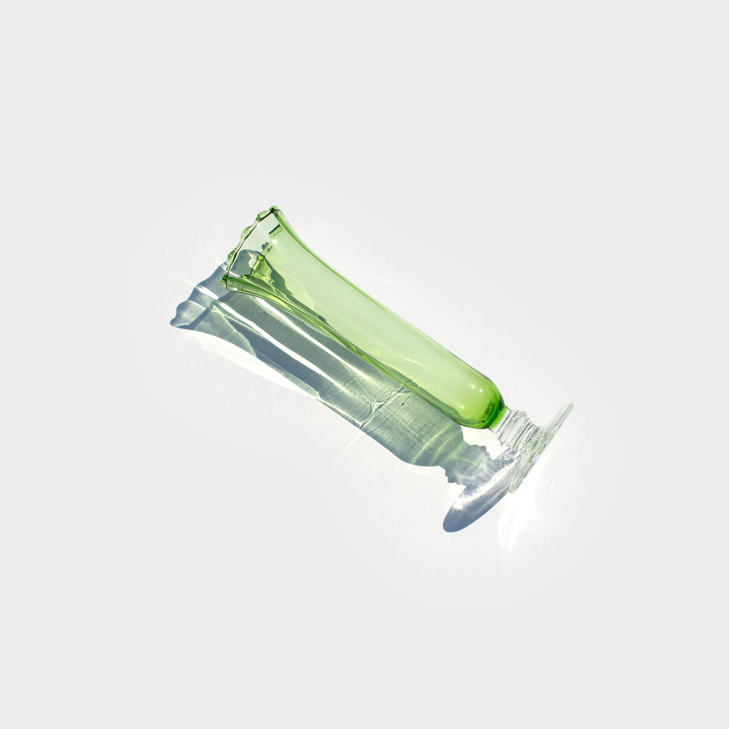 Green Glass Bud Vase