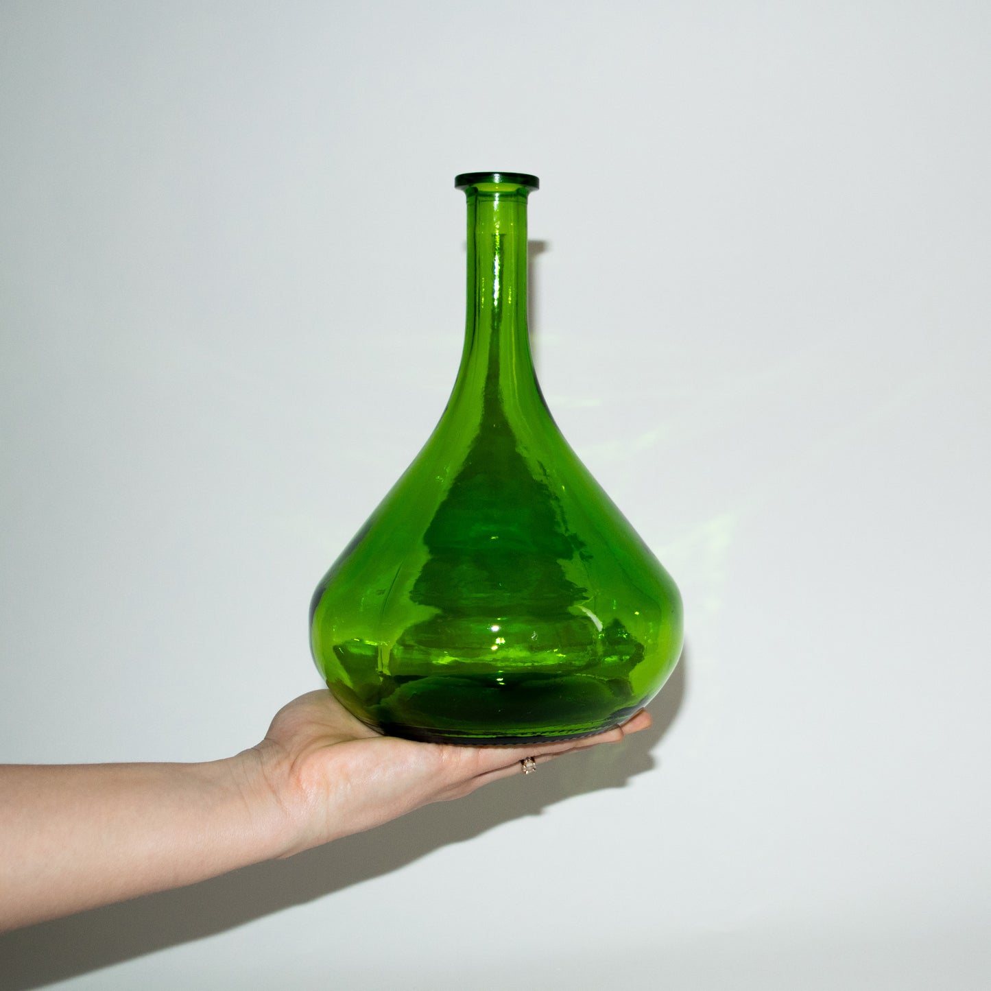 Green Bottle Shaped Vase