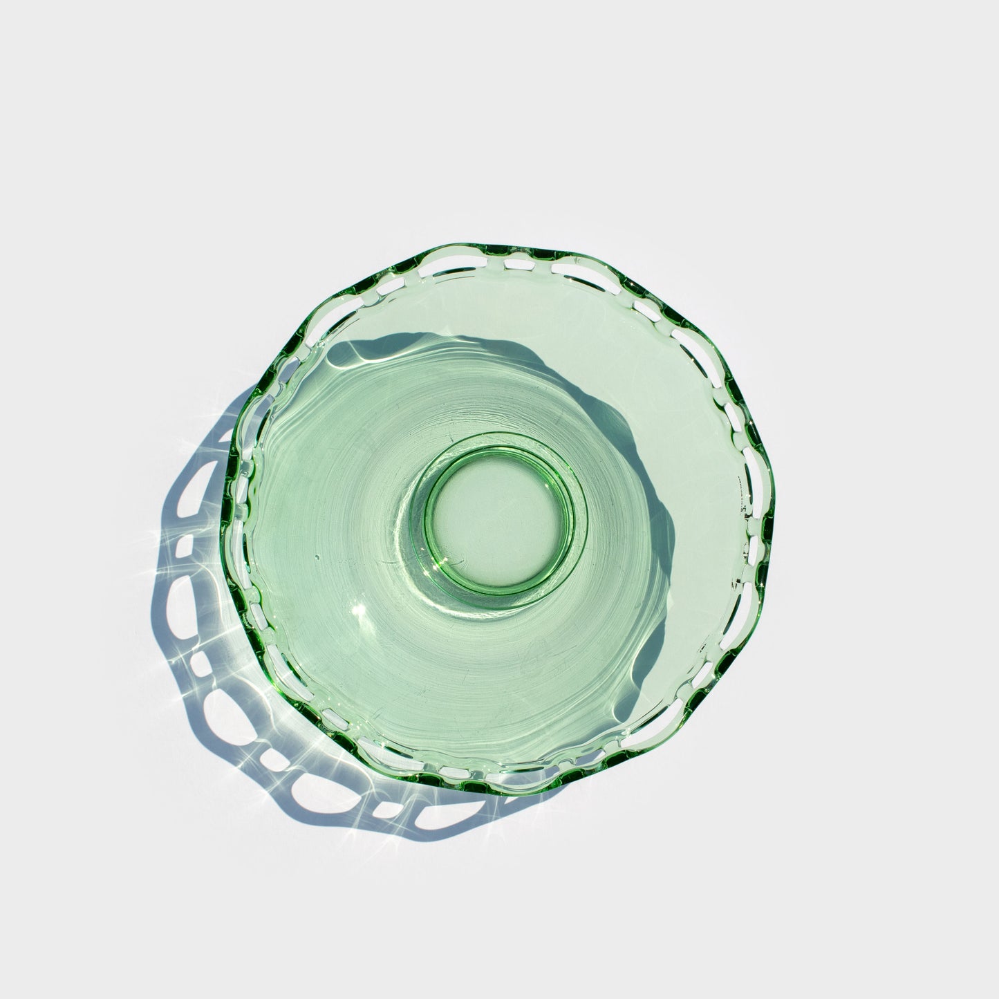 Green Lace Edge Serving Dish