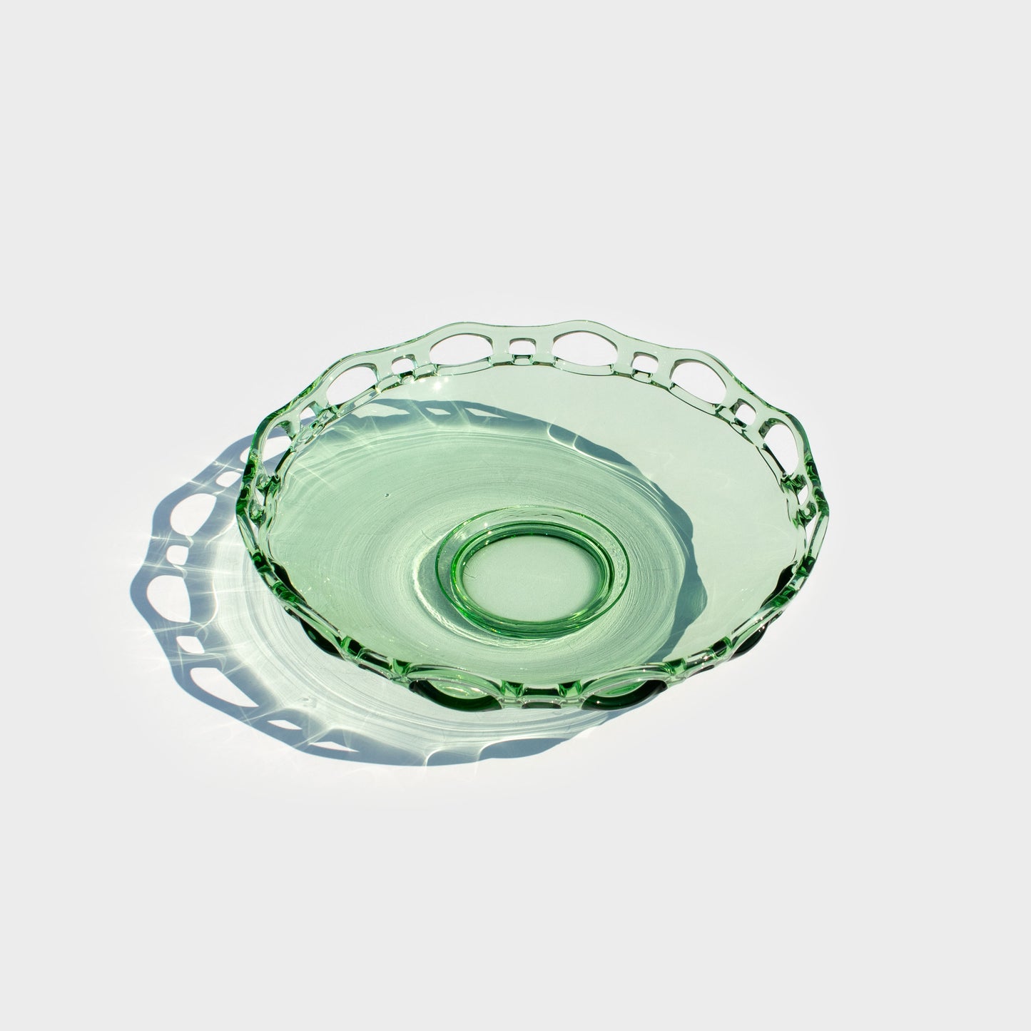 Green Lace Edge Serving Dish