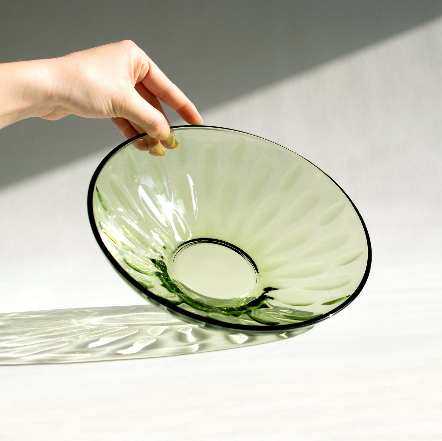 Avocado Green Thumbprint Bowl