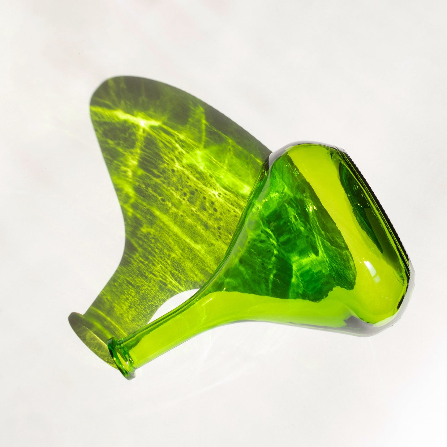 Green Bottle Shaped Vase