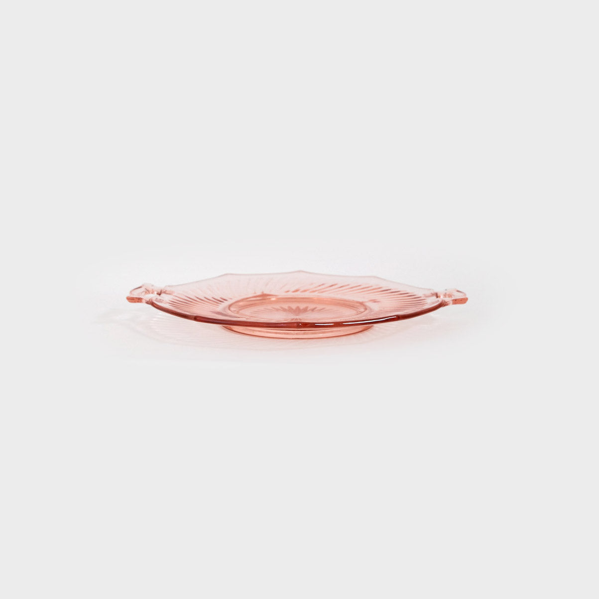 Depression Glass Serving Plate with Handles