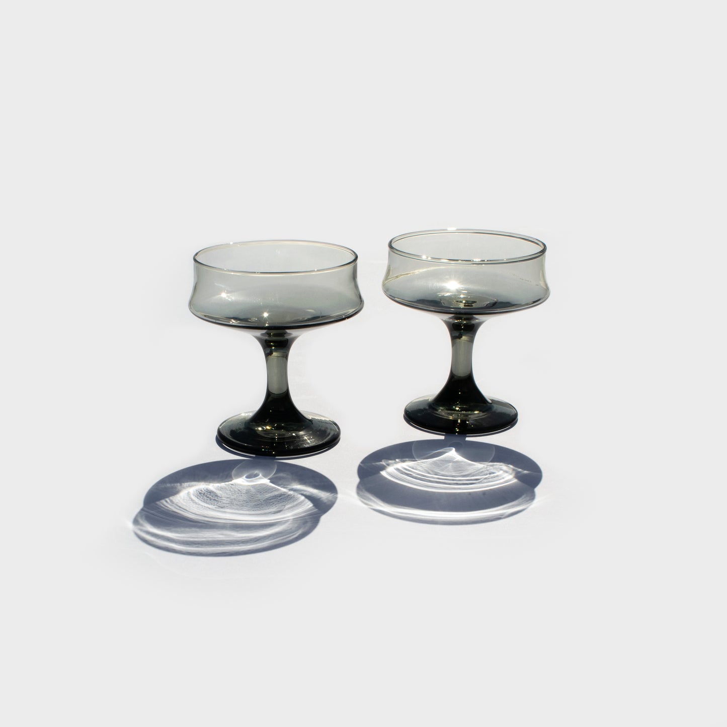 Smoke Grey Coupe Glasses