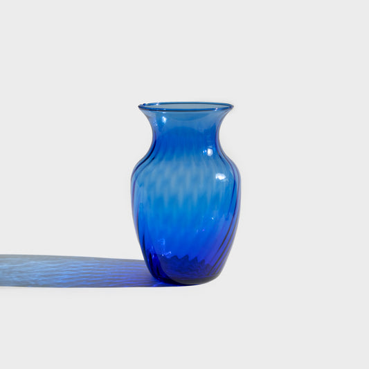 Cobalt Blue Swirl Vase