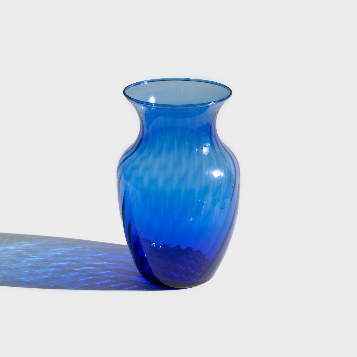 Cobalt Blue Swirl Vase