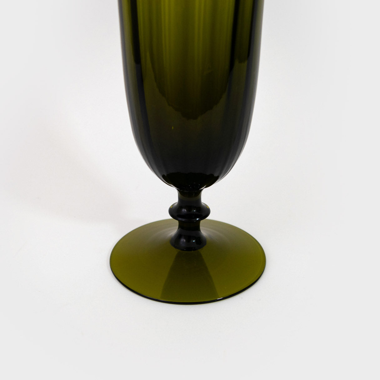 Olive Green Empoli Footed Vase