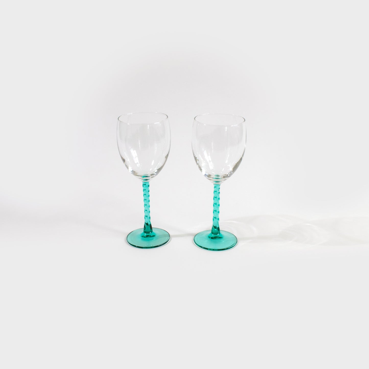 Cristal D'Arques Aqua Twisted Stem Wine Glasses