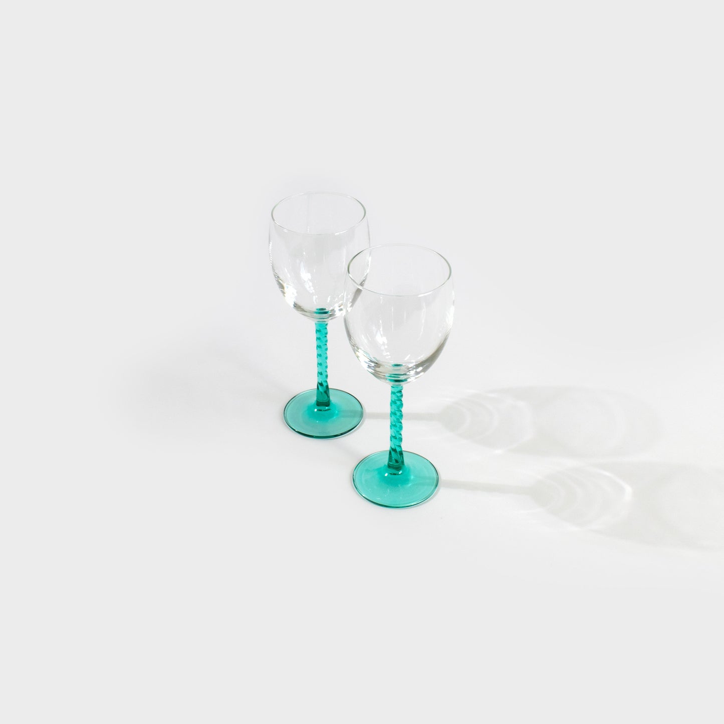 Cristal D'Arques Aqua Twisted Stem Wine Glasses