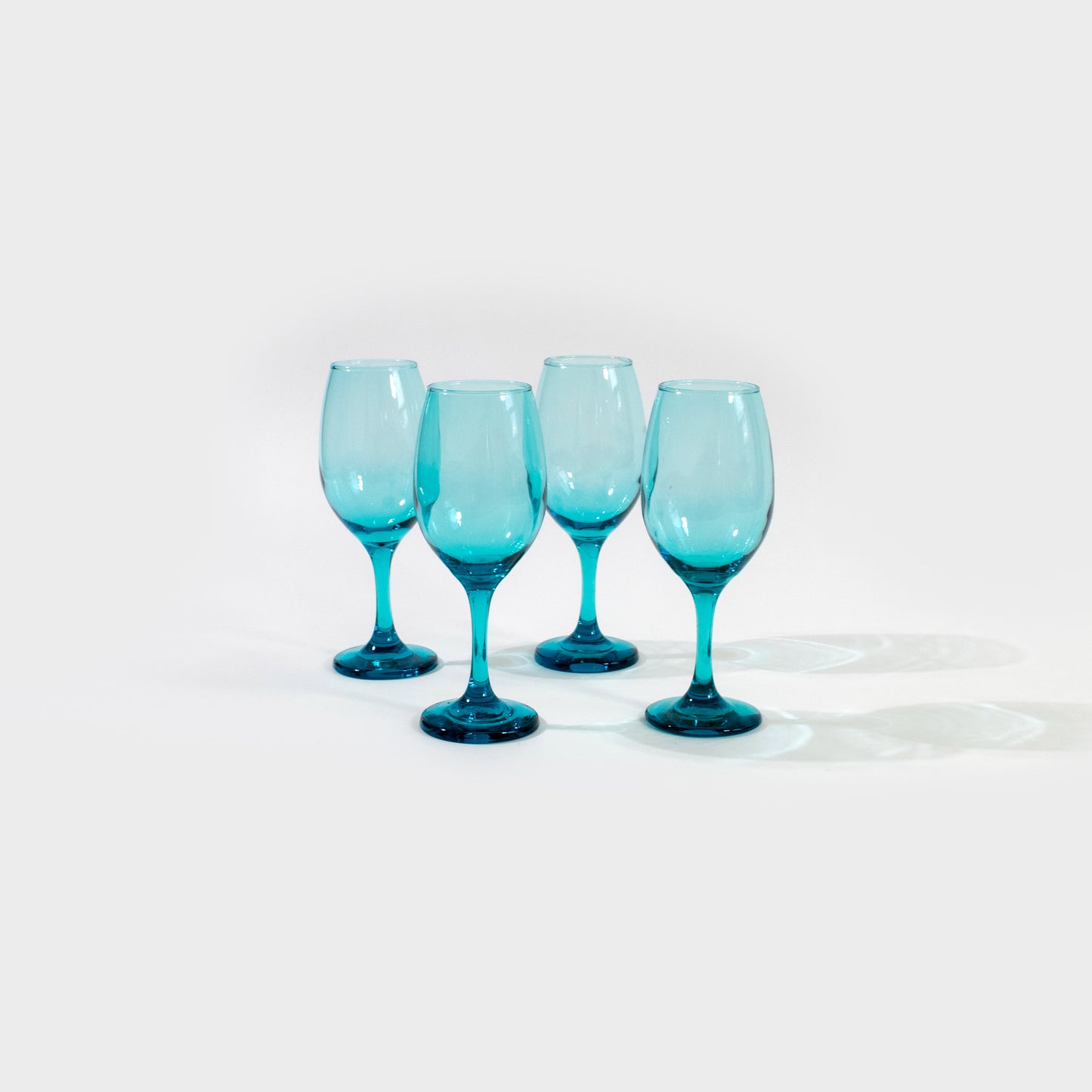 Aqua Blue Wine Glasses