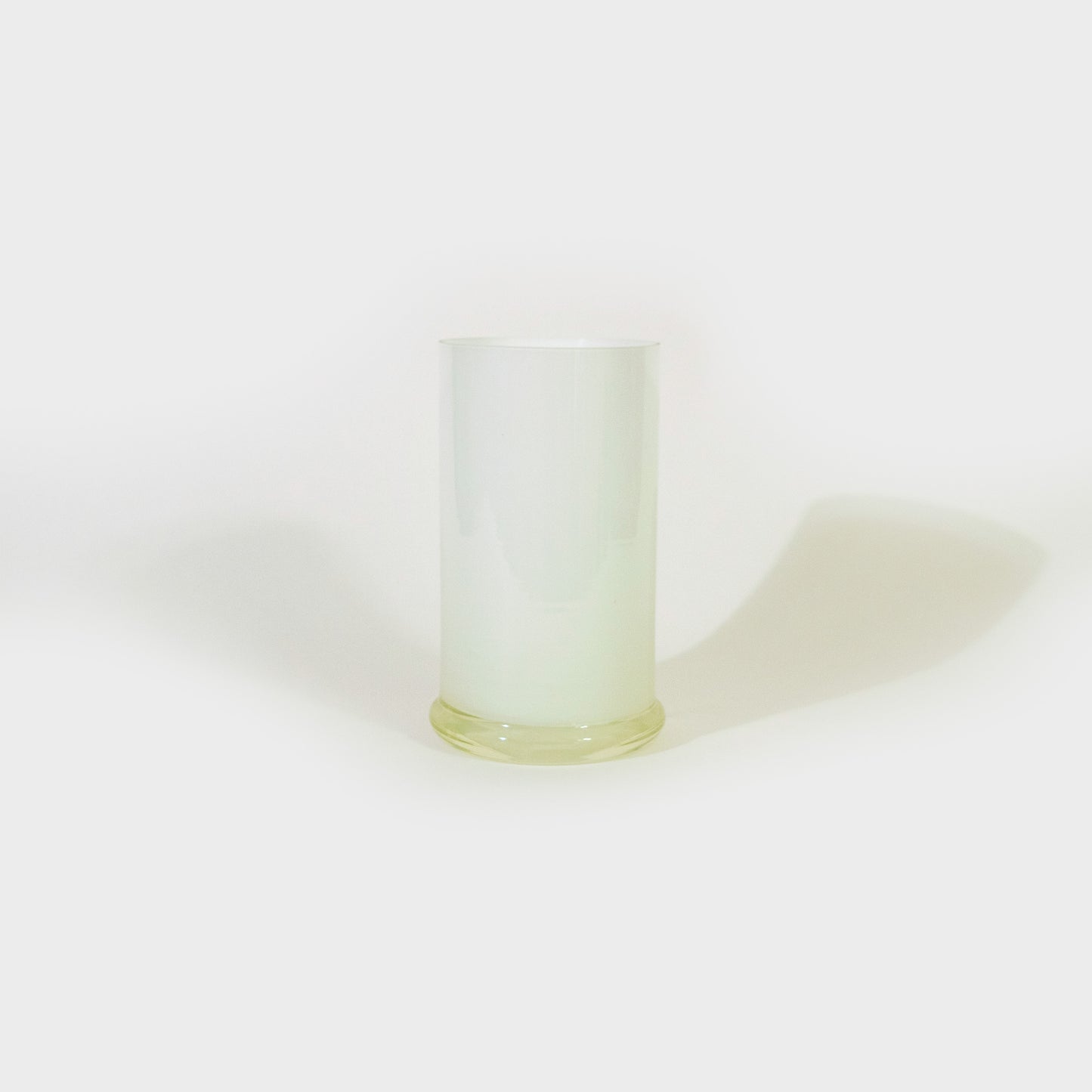 White Polish Art Glass Vase