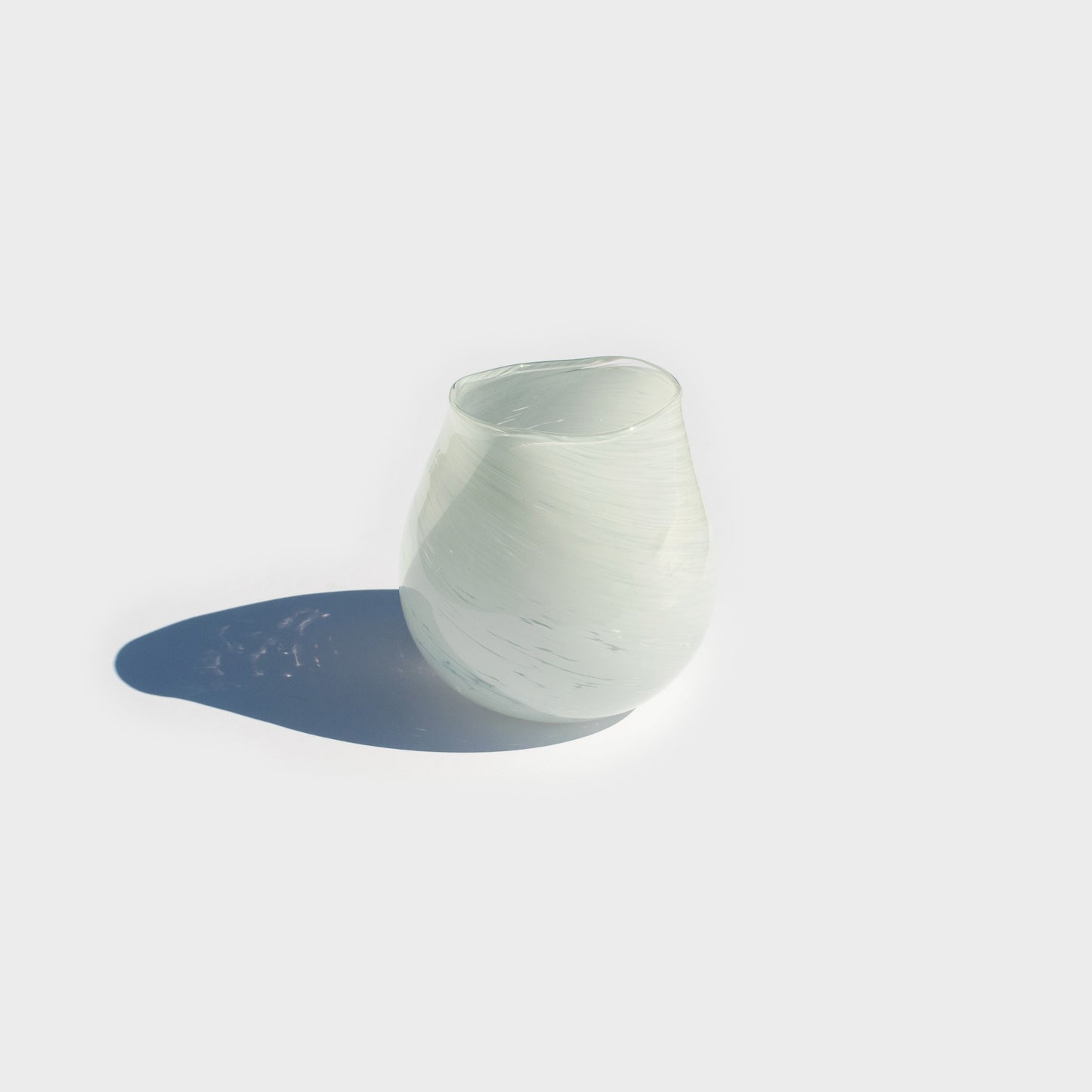 White Swirl Glass Vase