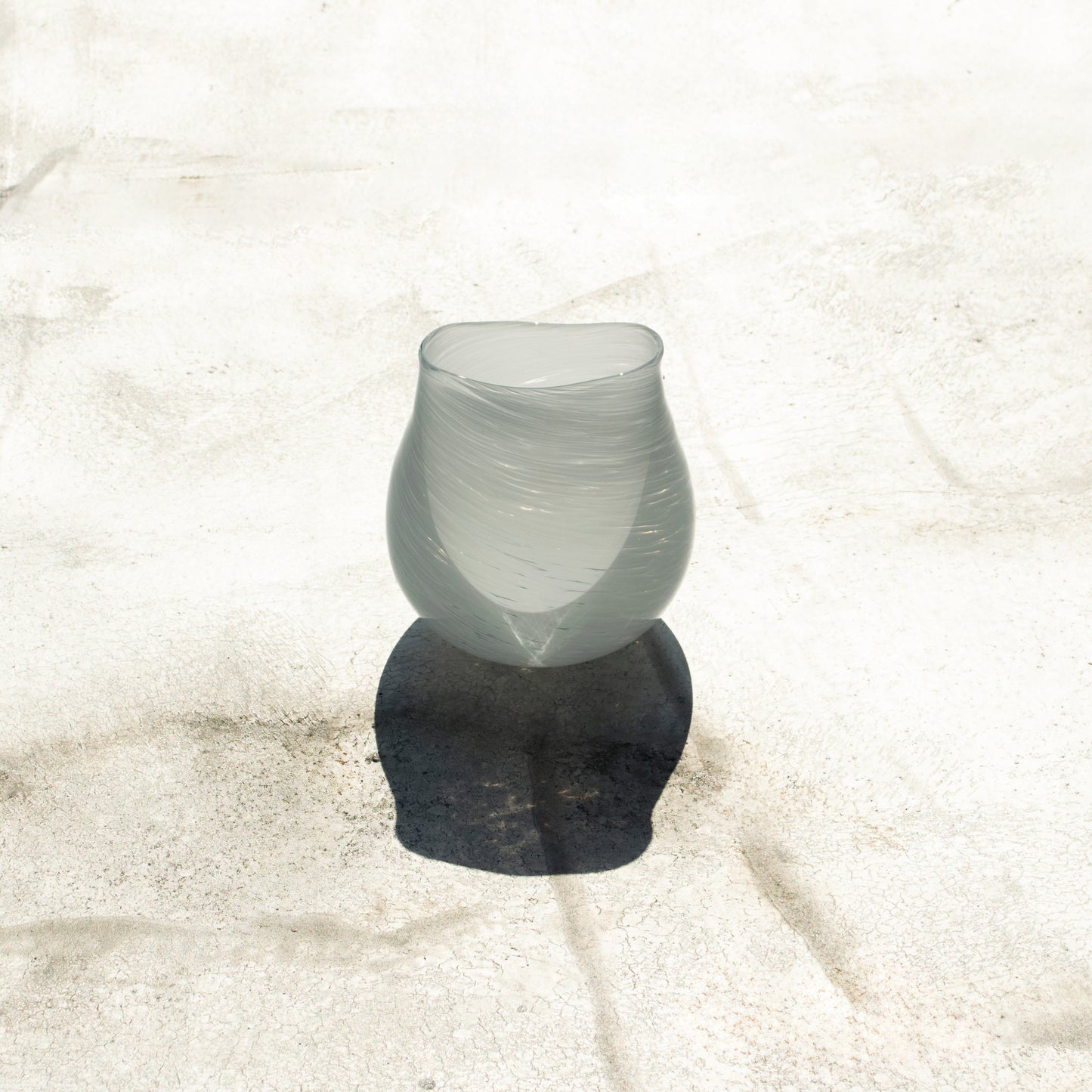 White Swirl Glass Vase
