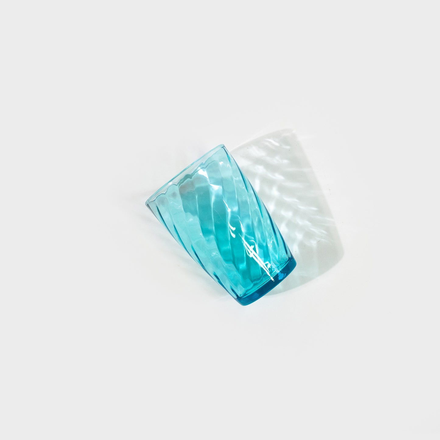 Light Blue Swirl Juice Glasses