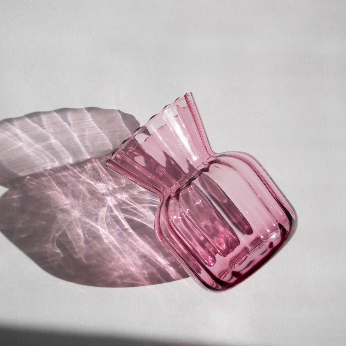 Cranberry Optic Glass Vases