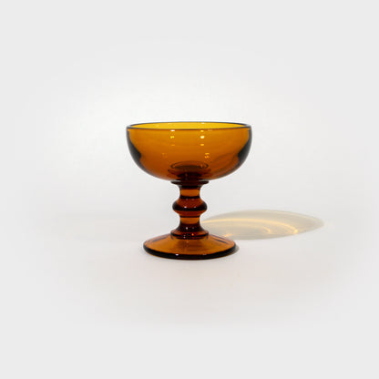 Amber Glass Dessert Coupes