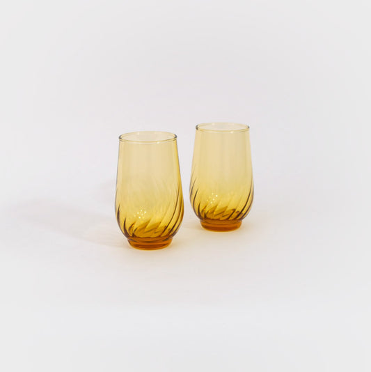 Amber Swirl Glasses