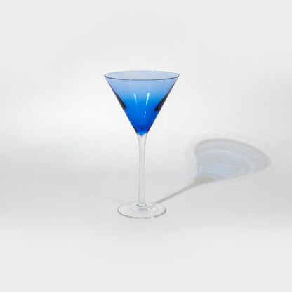 Blue Bowl Martini Glasses