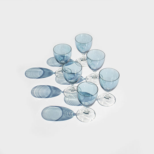 Blue Crystal Cordial Glasses