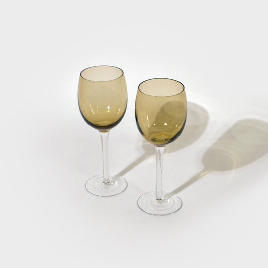 Brown Bowl Wine Glasses