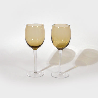 Brown Bowl Wine Glasses