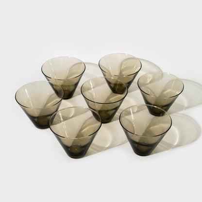 Brown Stemless Martini Glasses