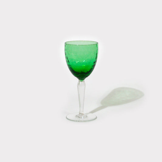 Green Optic Cordial Glass