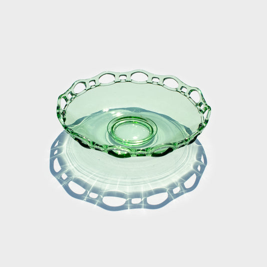 Green Lace Edge Serving Dish