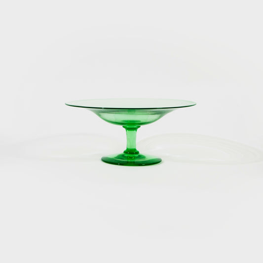 Green Pedestal Dish