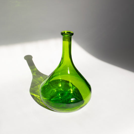 Green Bottle Shaped Vase