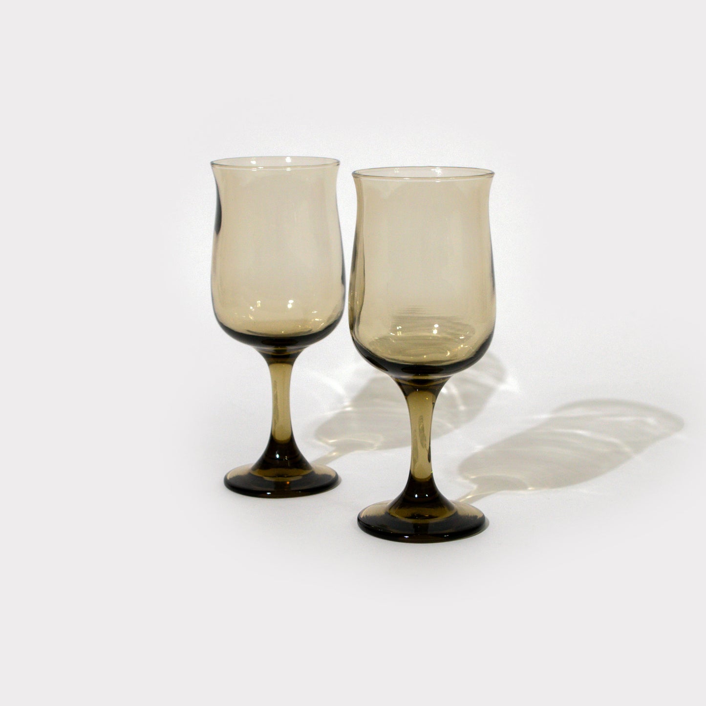 Smoke Brown Wine Glasses