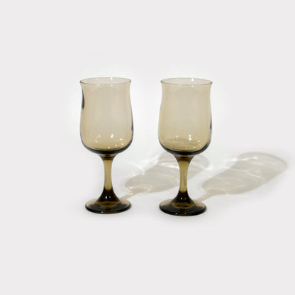 Smoke Brown Wine Glasses