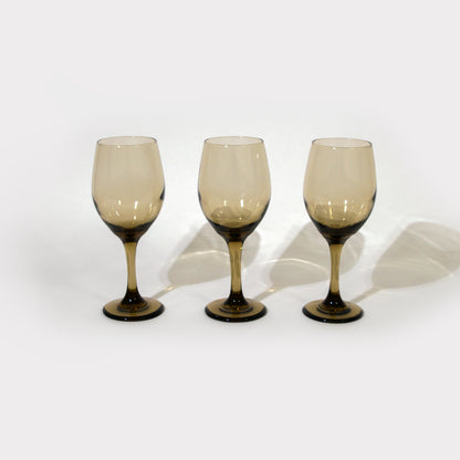 Smoke Brown Wine Glasses