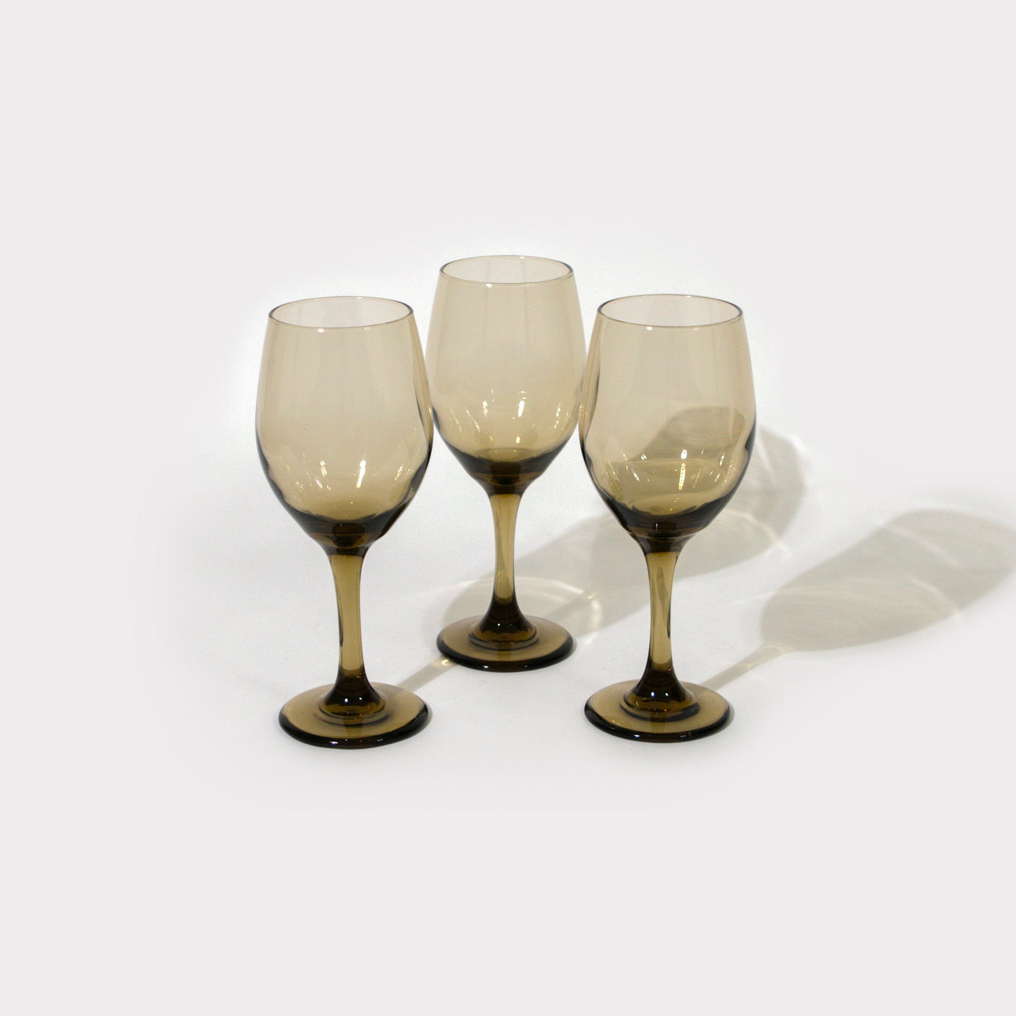 Smoke Brown Wine Glasses