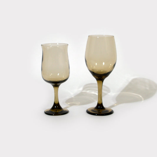 Smoke Brown Wine Glasses