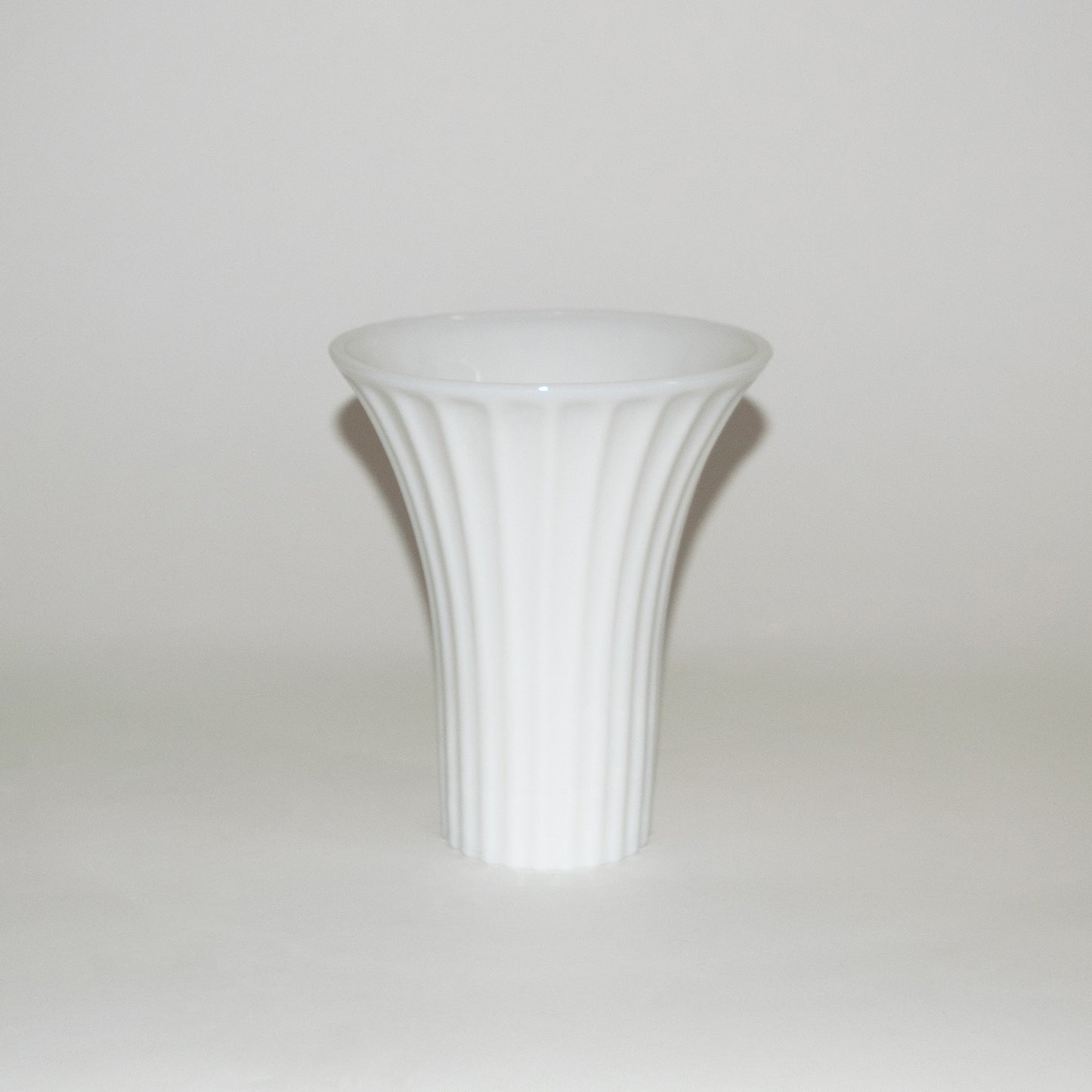 Fluted Milk Glass Vase