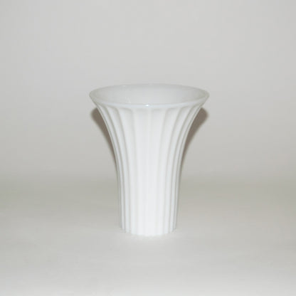 Fluted Milk Glass Vase