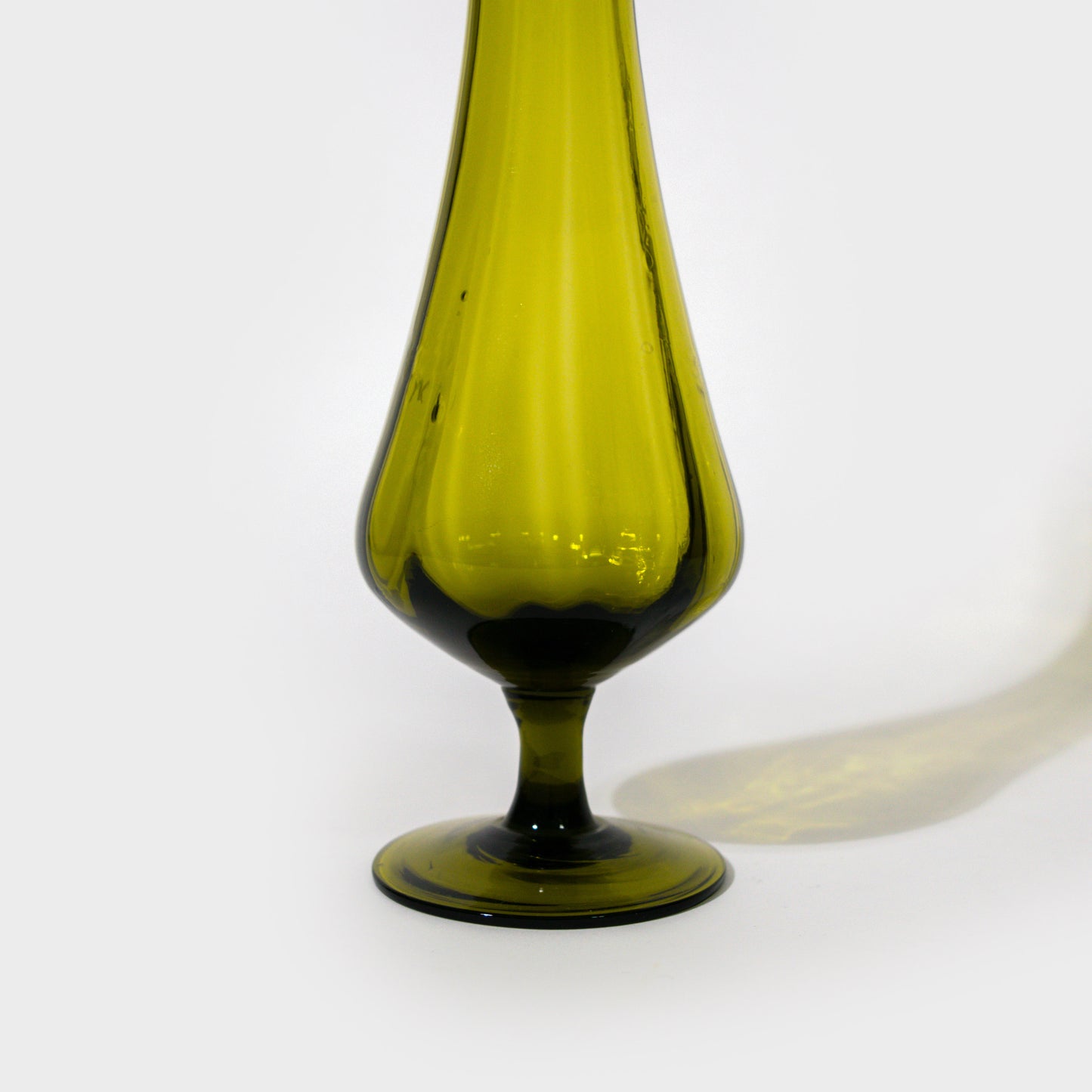 Olive Green Empoli Footed Vase